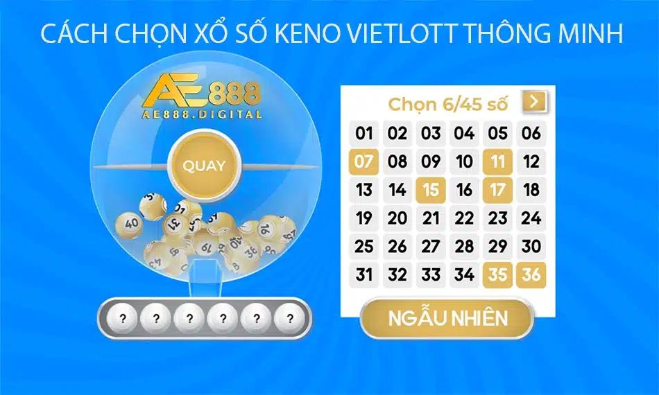 hướng dẫn Cách chọn số Keno Vietlott thông minh ae888