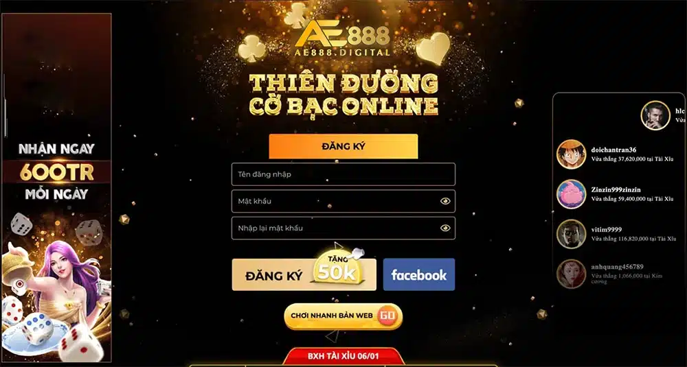 Đăng ký tài khoản trên trang web cá cược Người chơi cần điền đầy đủ thông tin cá nhân để đăng ký tài khoản