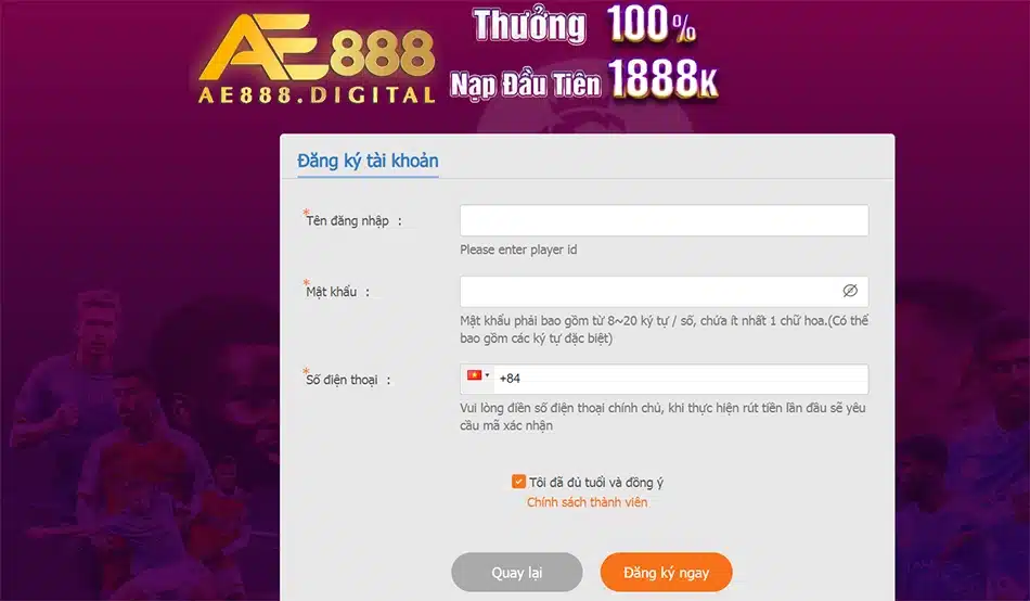 các Trách nhiệm AE888 trong việc khai báo thông tin 