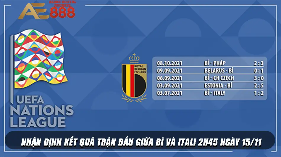 Dự đoán kết quả giữa Bỉ vs Itali
